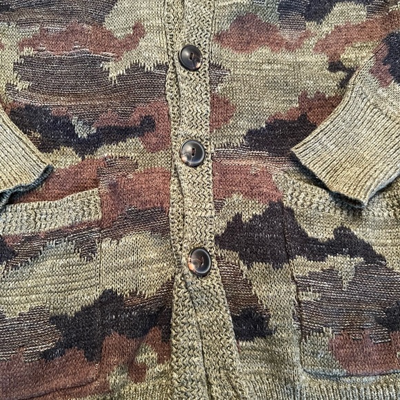 MENS RALPH LAUREN DENIM & SUPPLY CAMOUFLAGE CARDIGAN SWEATER, SMALL - Picture 6 of 7
